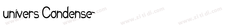 univers Condense字体转换